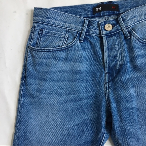 3x1 NYC Fringe Hem Buttonfly Mid rise Crop Jeans 25 - Picture 8 of 17